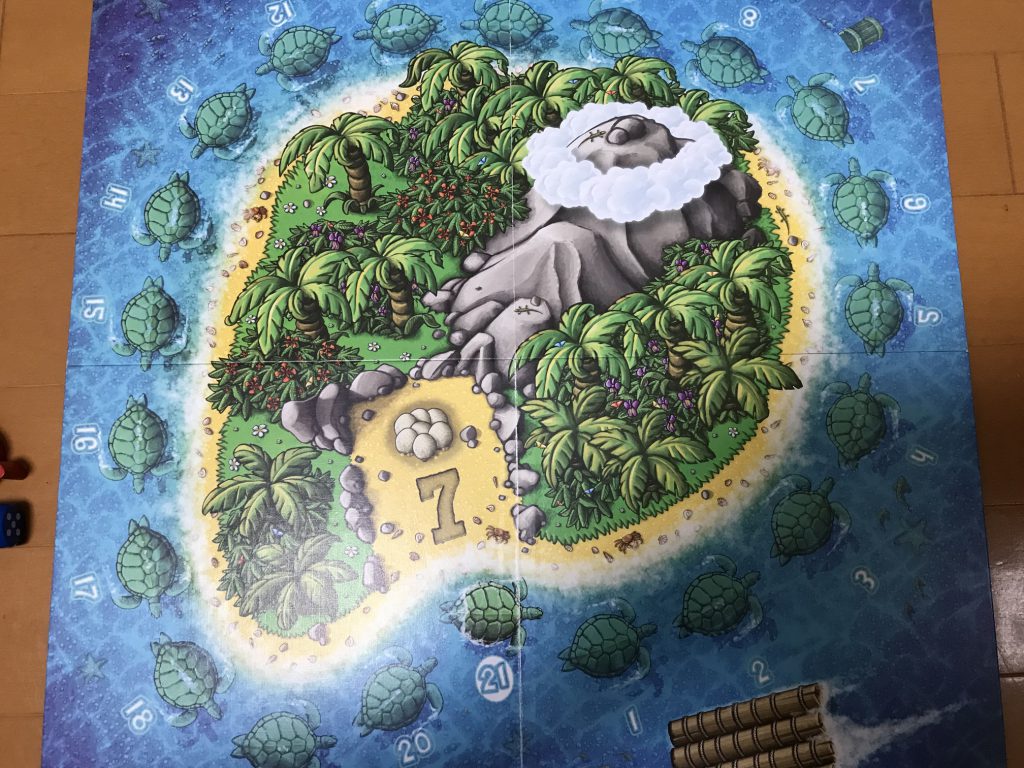 昼のウミガメの島